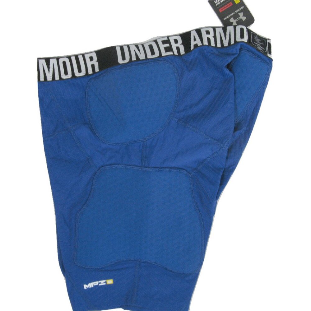 NEW UNDER ARMOUR HEAT GEAR UA MPZ 2 COMPRESSION BASKETBALL SHORTS! BLUE 3X